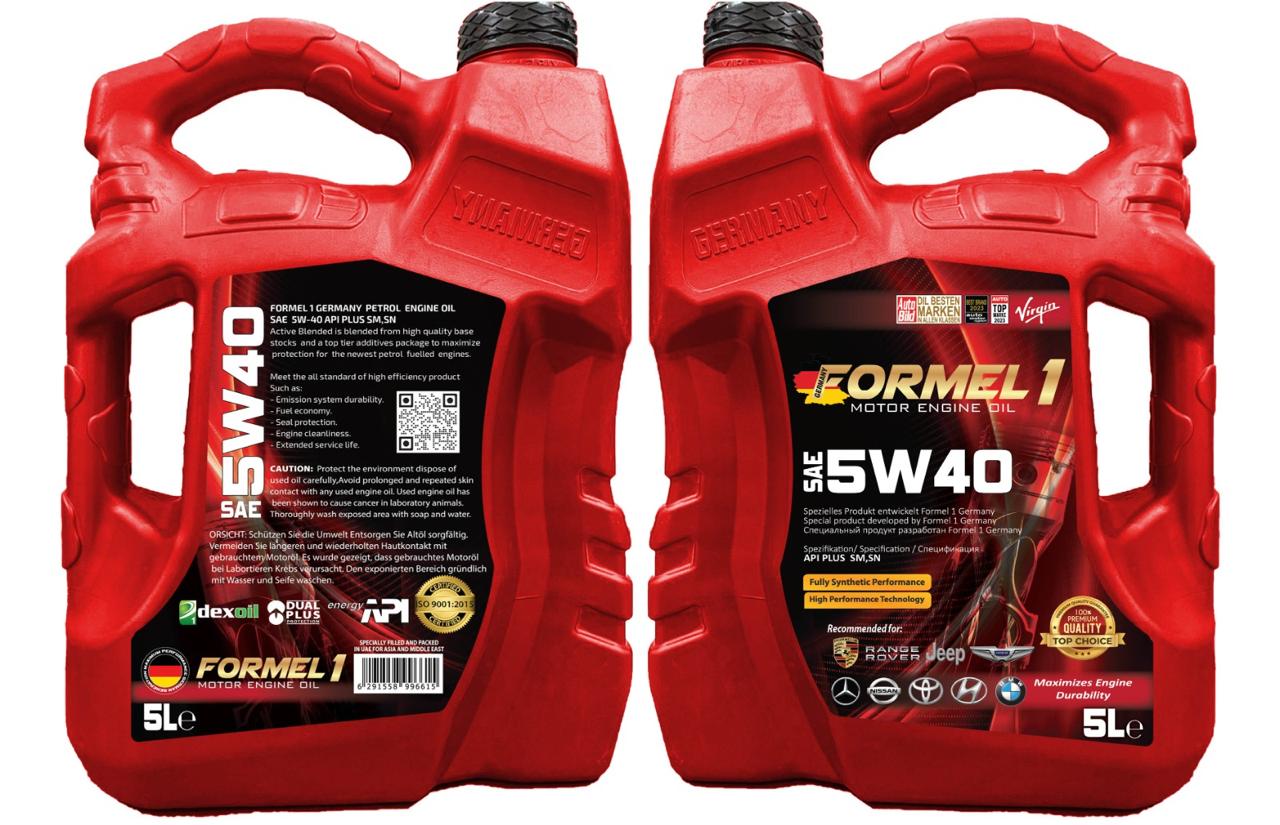 Formel 1 Motor oil